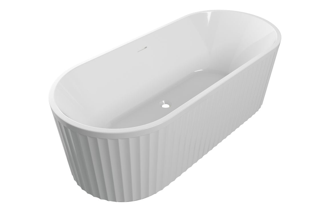 Marda Fluted Freestanding Double Ended Bath 1700x750x570mm