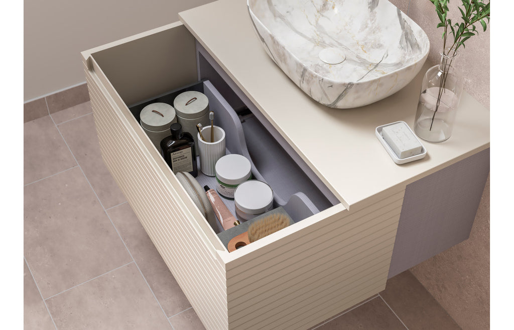 Allure 600/800mm Wall Hung Unit & Basin/ Worktop - Matt Cotton