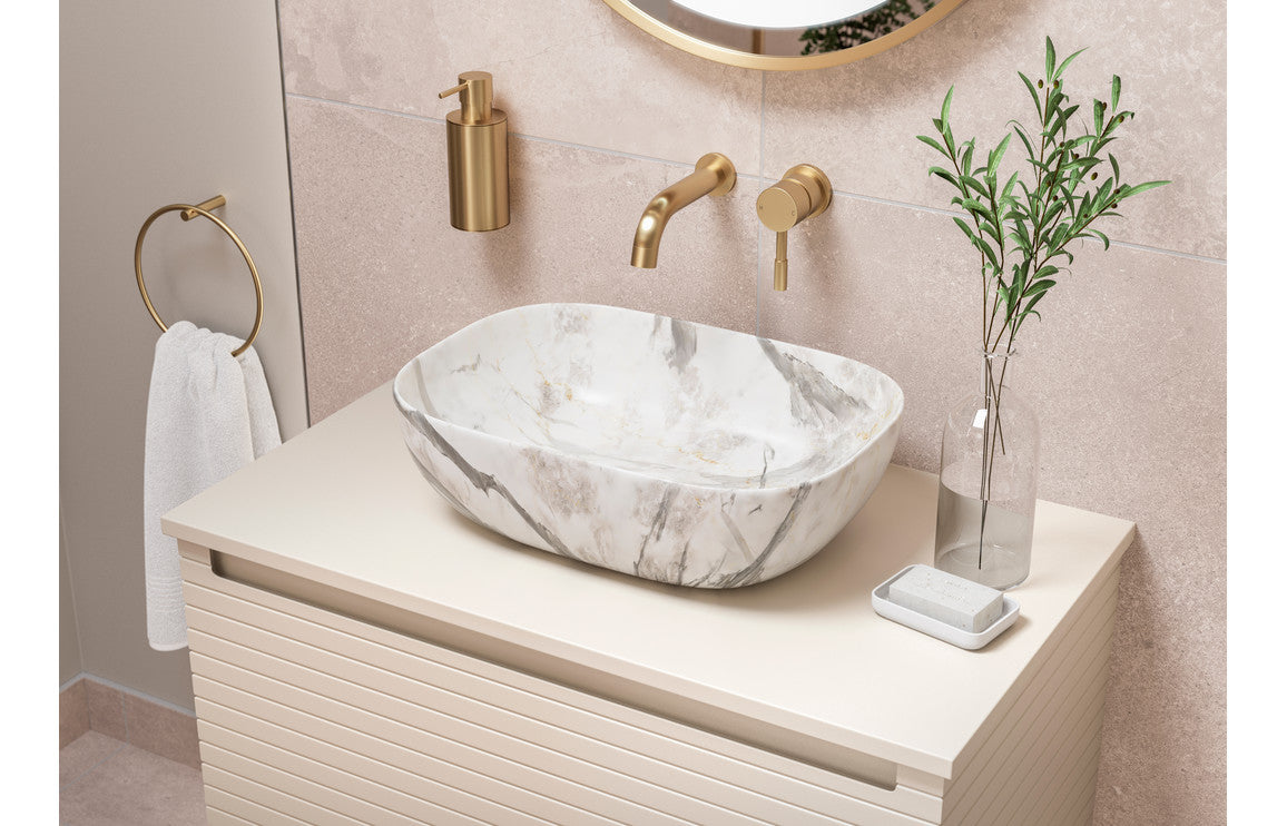 Allure 600/800mm Wall Hung Unit & Basin/ Worktop - Matt Cotton