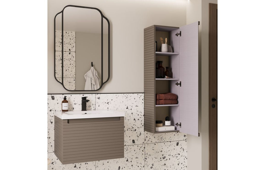 Allure 600/800mm Wall Hung Unit & Basin/ Worktop - Matt Taupe