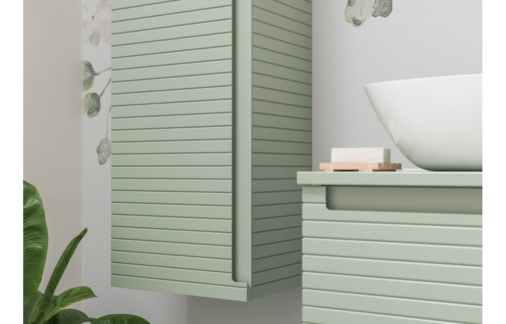 Allure 600/800mm Wall Hung Unit & Basin/ Worktop - Matt Green Willow