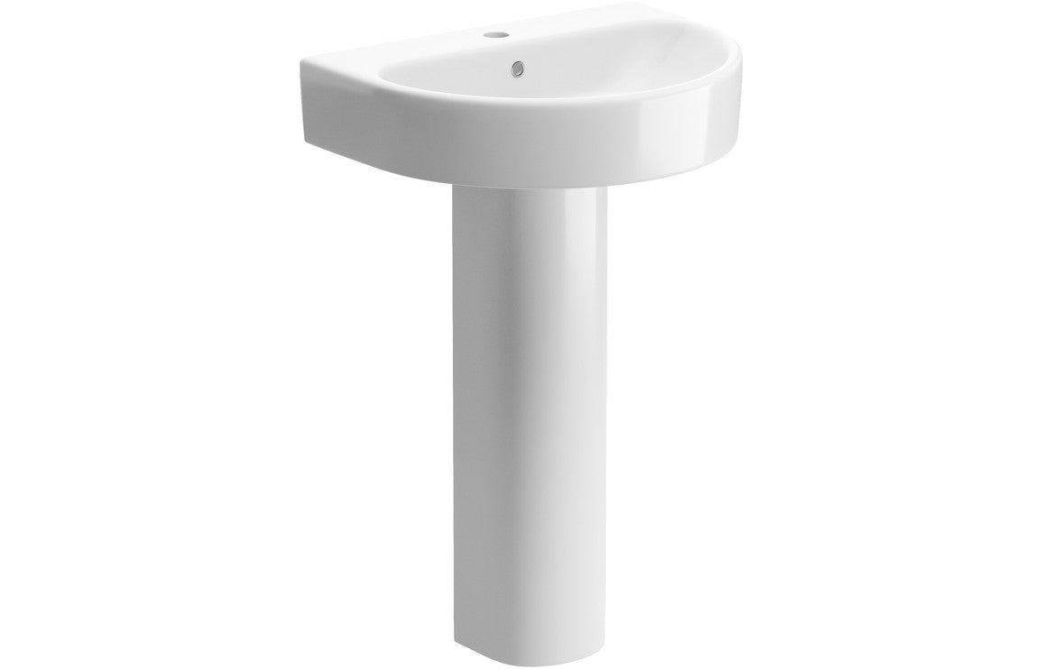 Orant 550X435mm Basin & Full /  Semi Pedestal/ Semi Recessed