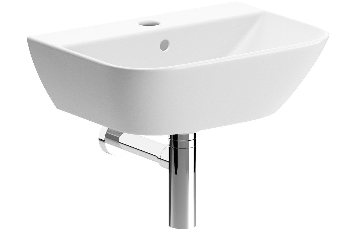 Chorus 450x320mm 1TH Cloakroom Basin & Bottle Trap