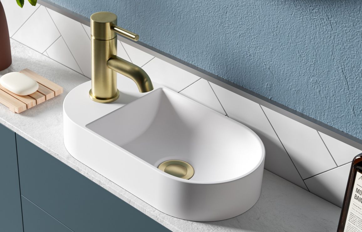Isaa 380x200mm Mini Resin Washbowl - White