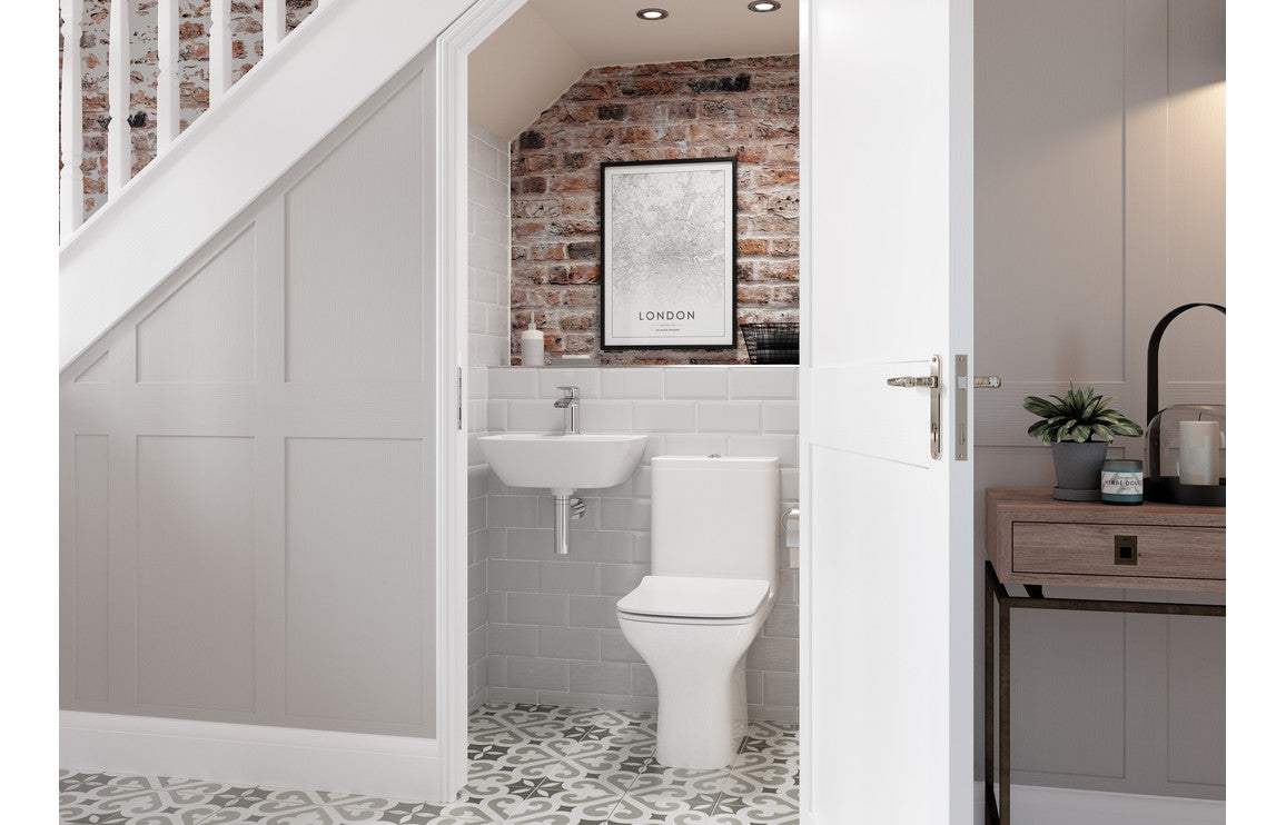 Chorus 450x320mm 1TH Cloakroom Basin & Bottle Trap