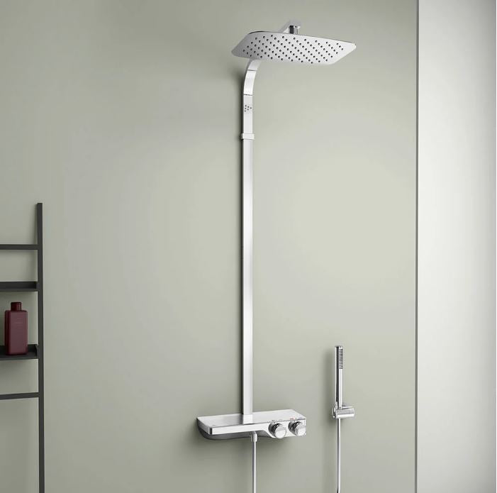Ideal Standard Ecotherm S200 Exposed Thermostatic Shelf Shower - Chrome
