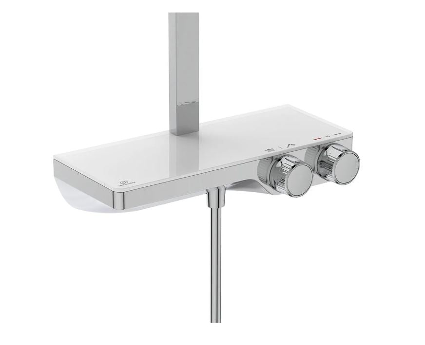Ideal Standard Ecotherm S200 Exposed Thermostatic Shelf Shower - Chrome