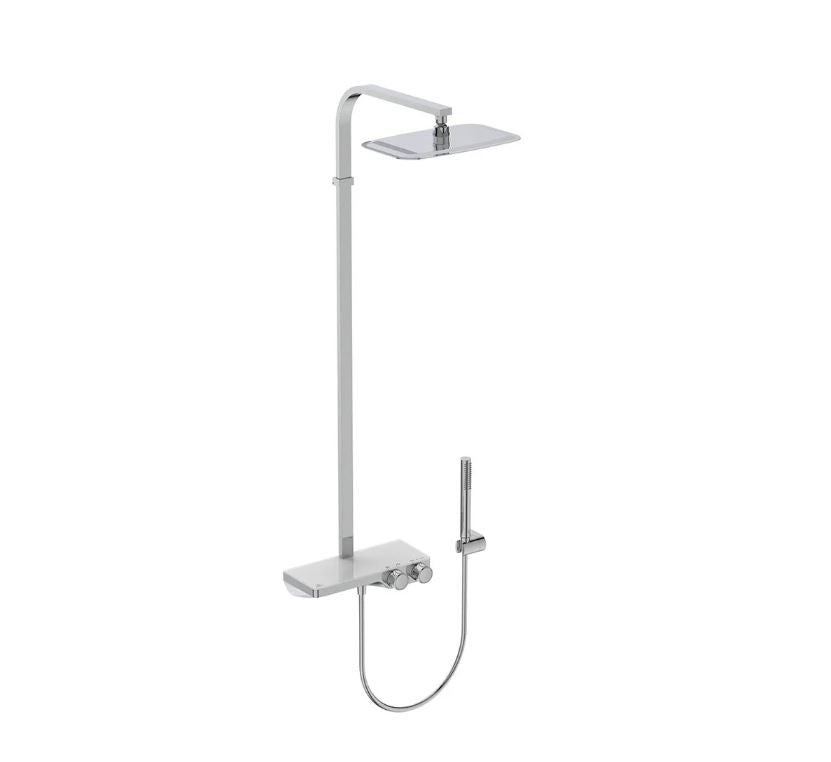 Ideal Standard Ecotherm S200 Exposed Thermostatic Shelf Shower - Chrome