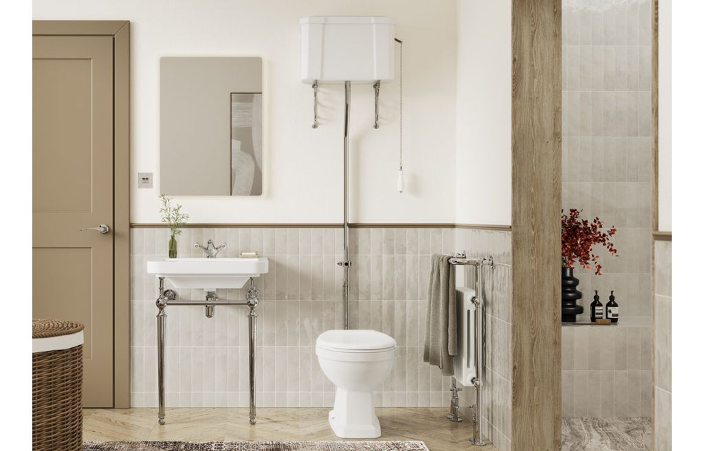 Dion 600/ 800mm 1TH Basin & Stand - Brushed Brass, Chrome