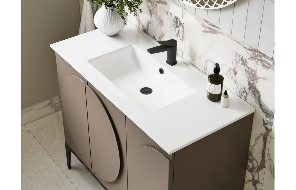 Veer 600/1000mm Floorstanding Unit & Basin - Matt Taupe