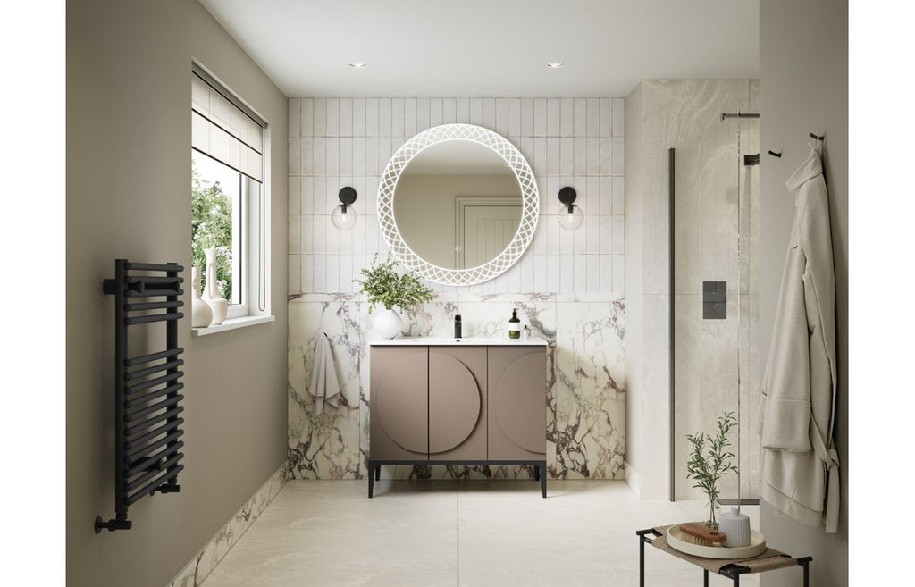 Veer 600/1000mm Floorstanding Unit & Basin - Matt Taupe