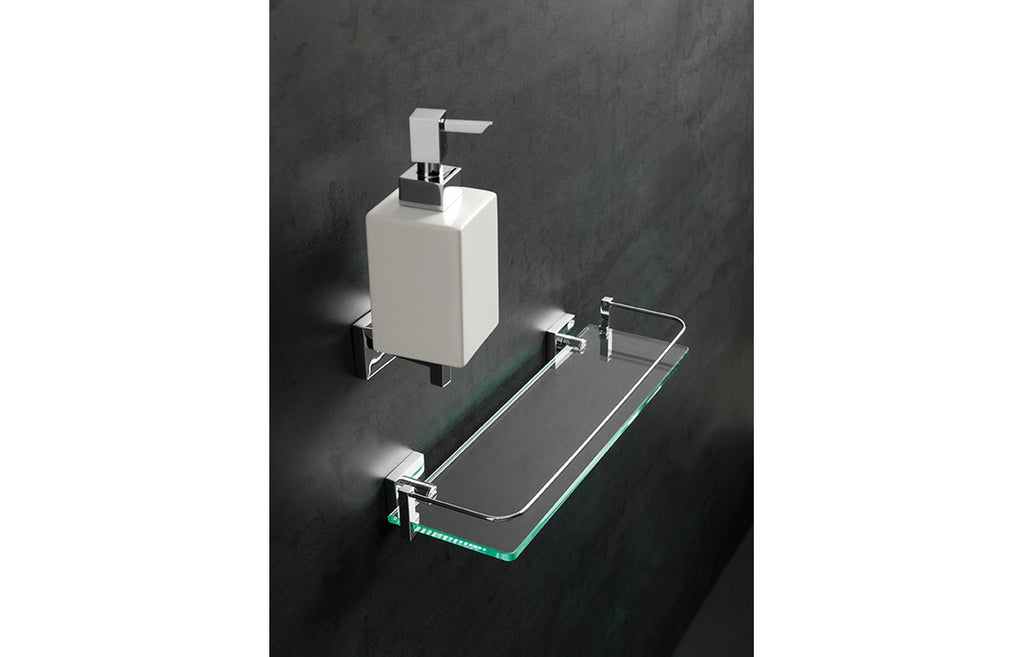 Russi Shelf, Roll Holder, Hook, Towel Holder - Chrome