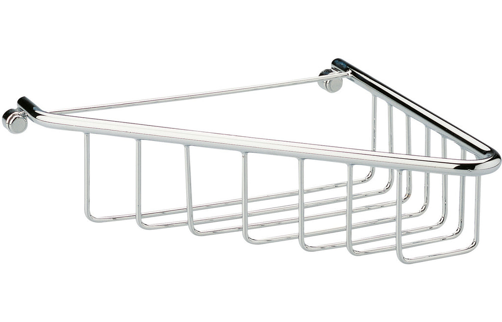 Elena Corner Shower Caddy - Matt Black, Brushed Brass, Chrome