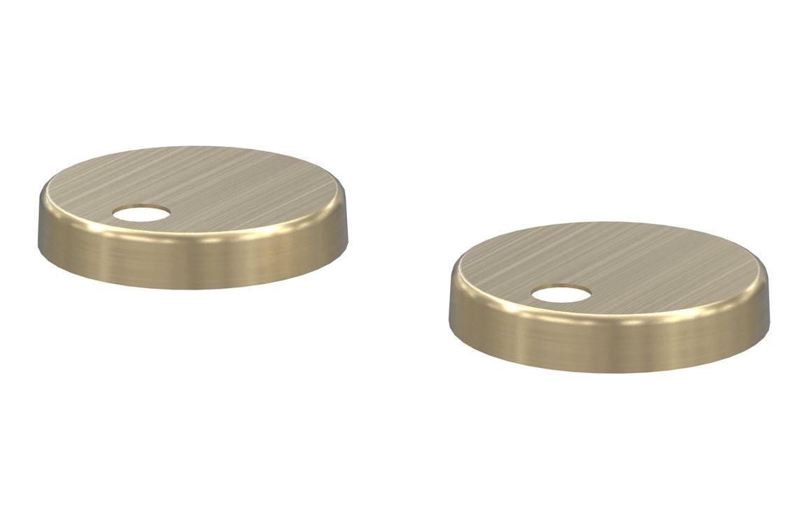 Toilet Seat Cover Caps - Black, White, Brushed Brass, Bronze