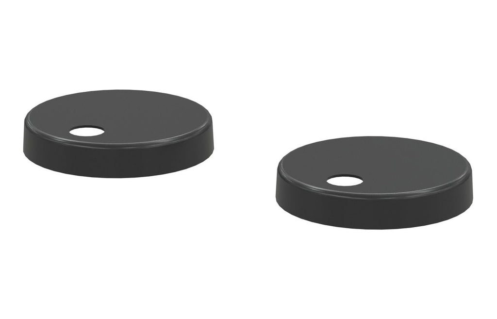 Toilet Seat Cover Caps - Black, White, Brushed Brass, Bronze