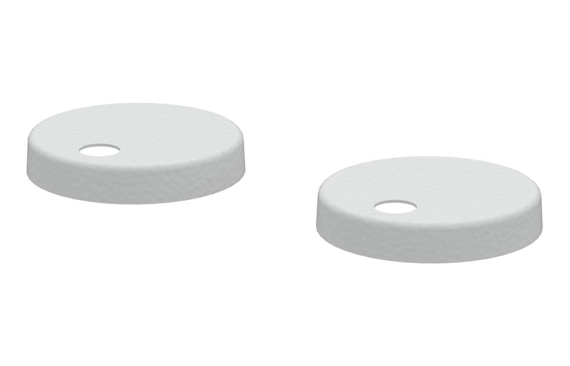 Toilet Seat Cover Caps - Black, White, Brushed Brass, Bronze