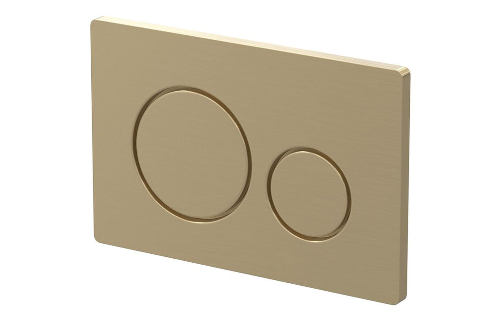 Round Push Button Flushplate - Chrome, Black, Bronze, Brass, White