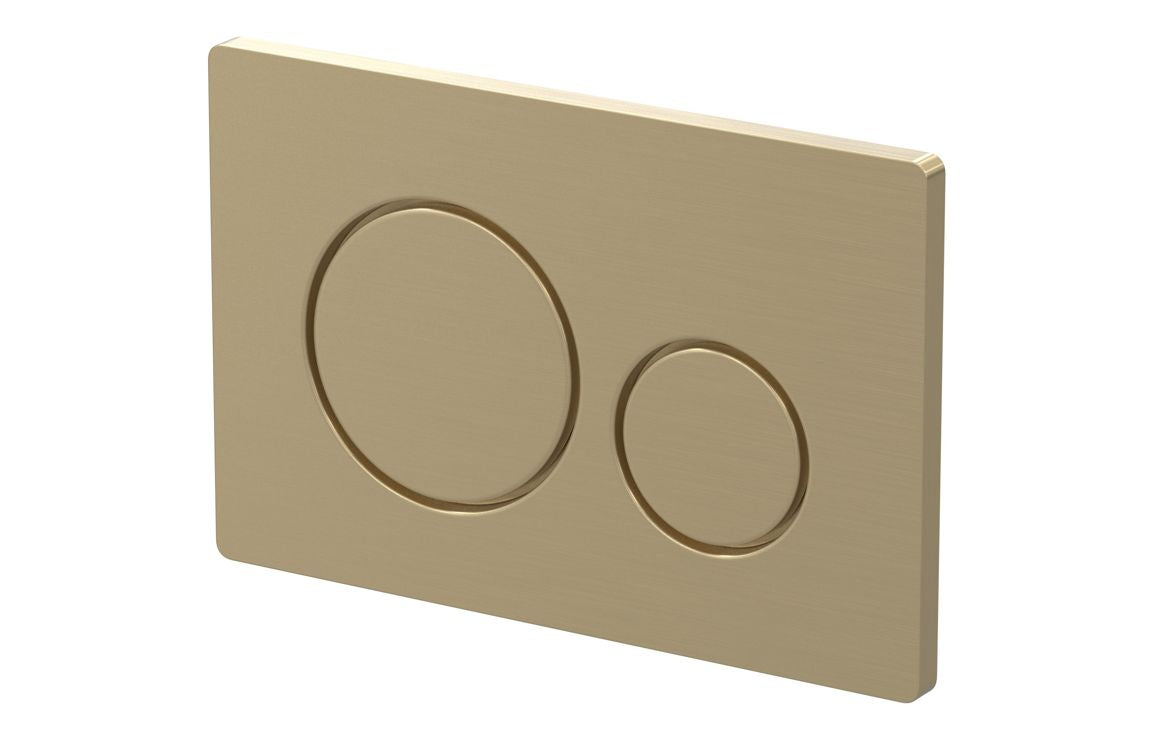 Round Push Button Flushplate - Chrome, Black, Bronze, Brass, White