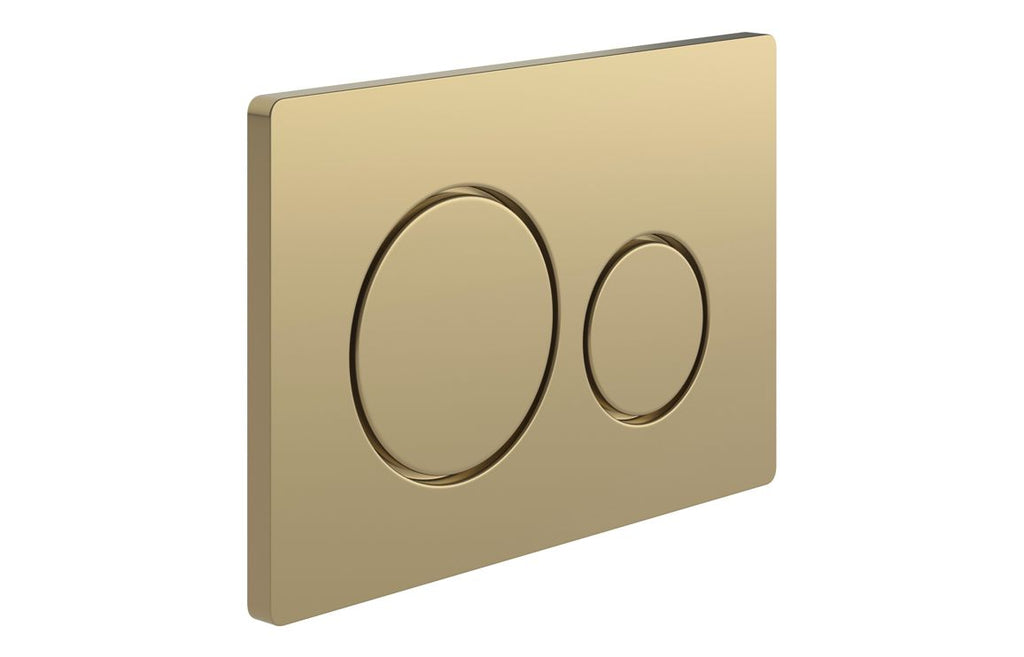 Round Push Button Flushplate - Chrome, Black, Bronze, Brass, White