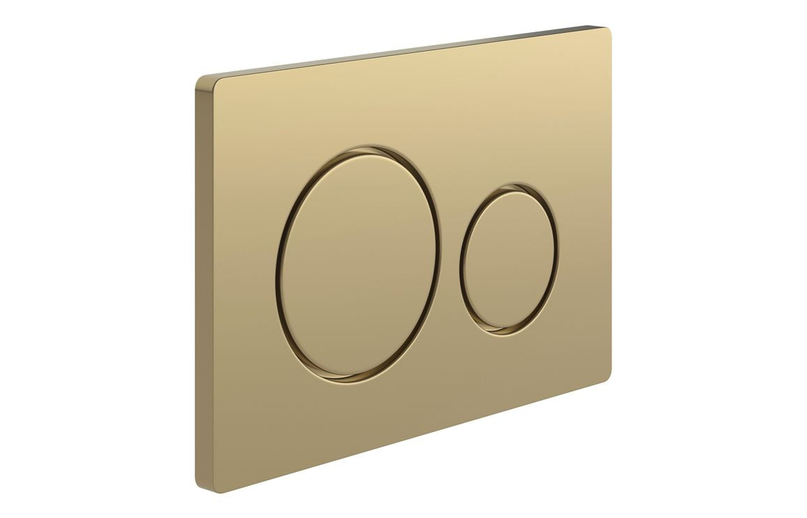 Round Push Button Flushplate - Chrome, Black, Bronze, Brass, White