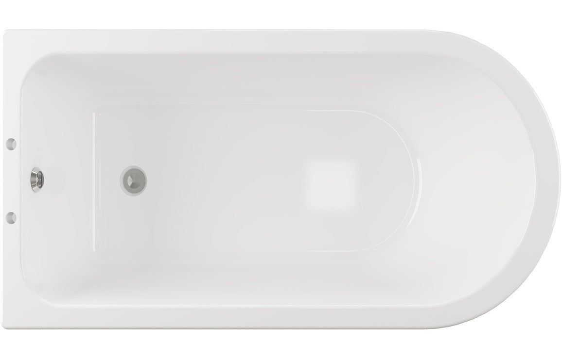 Node Freestanding Single Ended 1500/ 1700 X 750 mm 2TH Corner Bath with Claw Feet