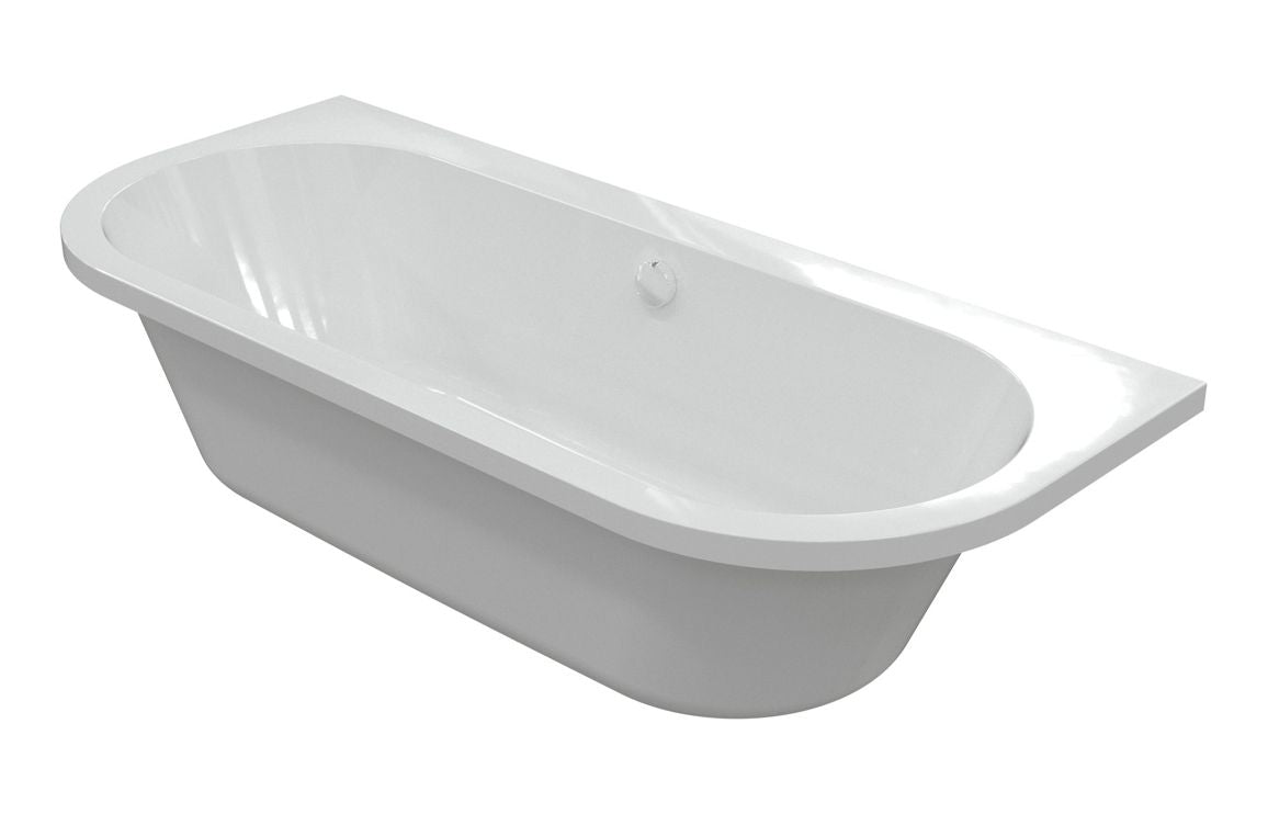Anabel Double Ended  SUPERCAST Back To Wall 1700x750x600mm 0TH Bath with Legs