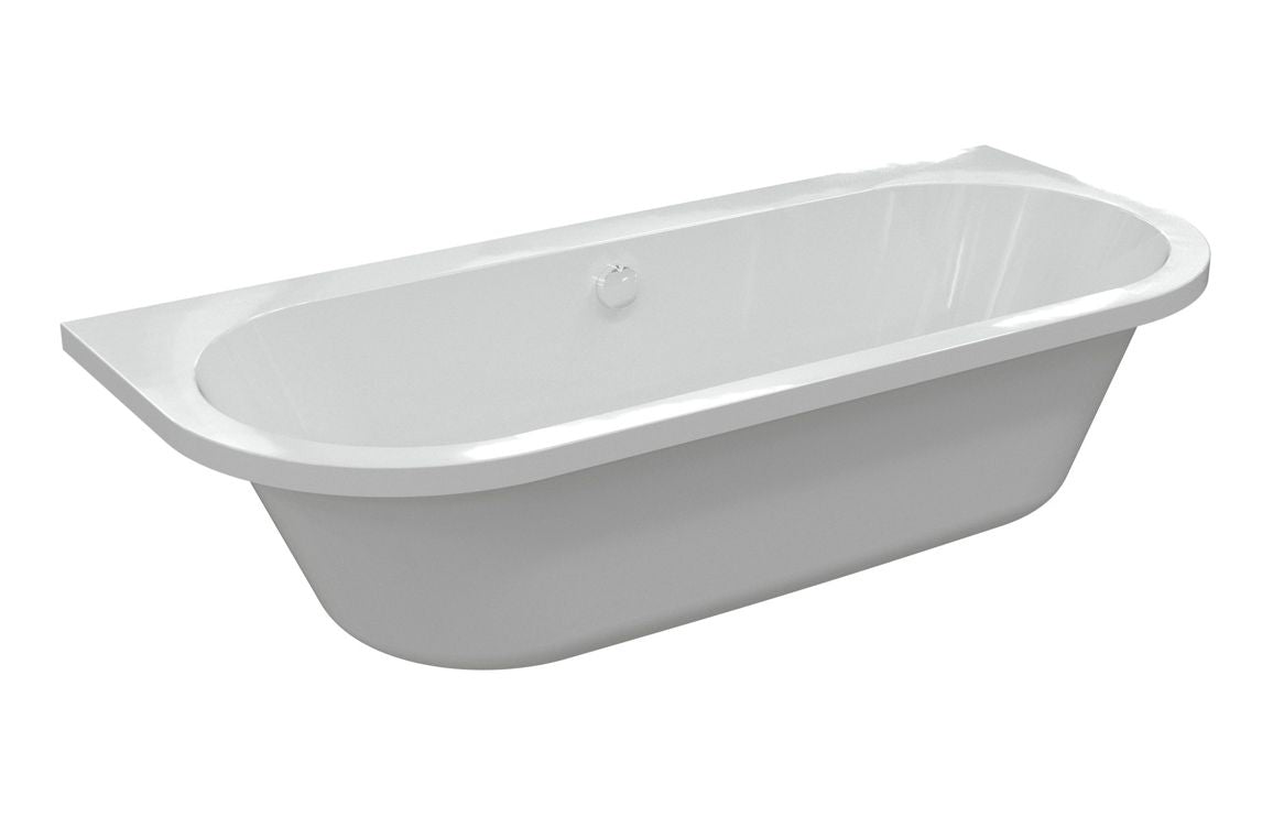 Anabel Double Ended  SUPERCAST Back To Wall 1700x750x600mm 0TH Bath with Legs