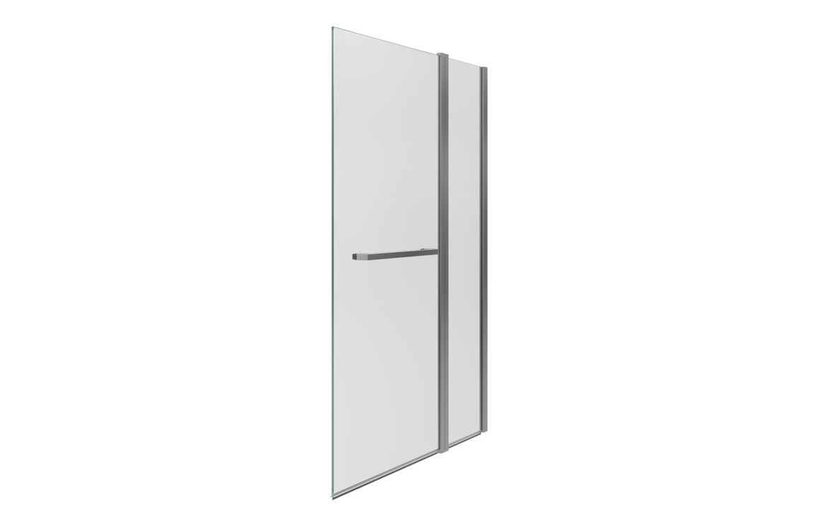 Bath Screen 1000x1500mm Two Panel Folding (6mm) - Chrome