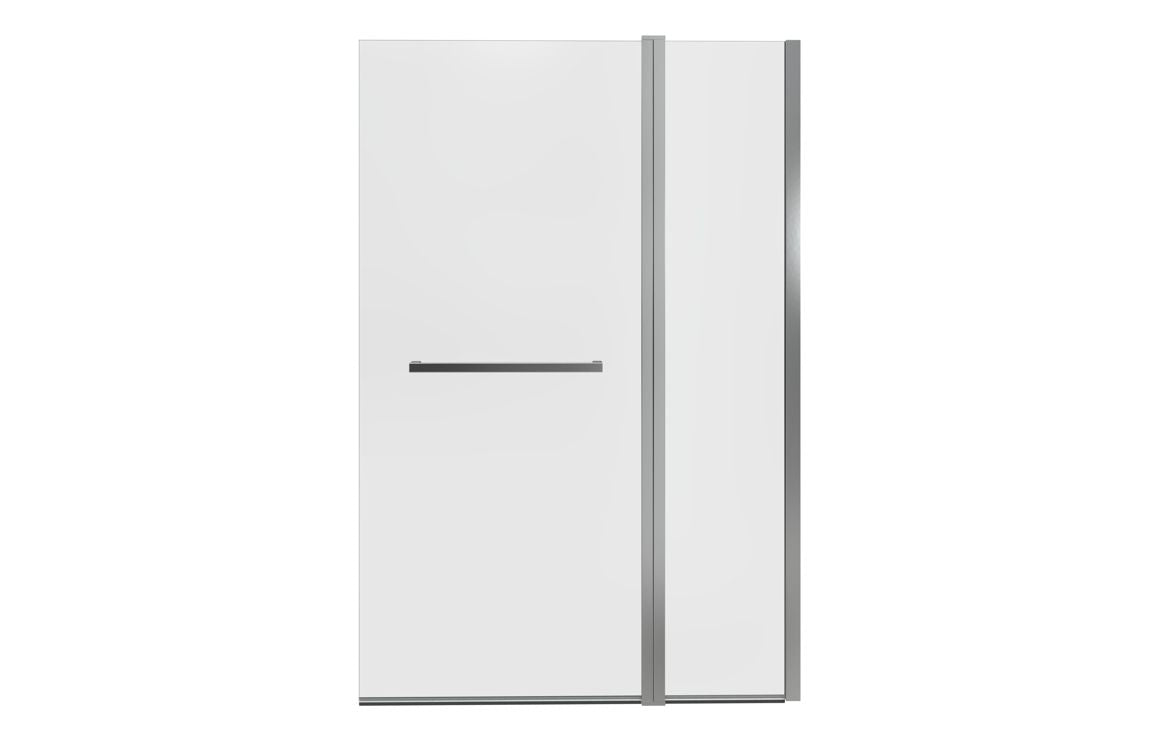Bath Screen 1000x1500mm Two Panel Folding (6mm) - Chrome