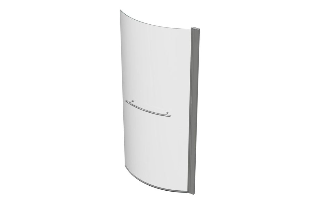 Bath Screen 760x1500mm P Shape (6mm) - Chrome