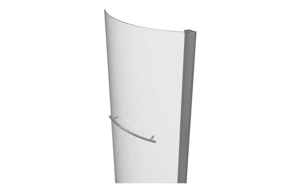 Bath Screen 760x1500mm P Shape (6mm) - Chrome