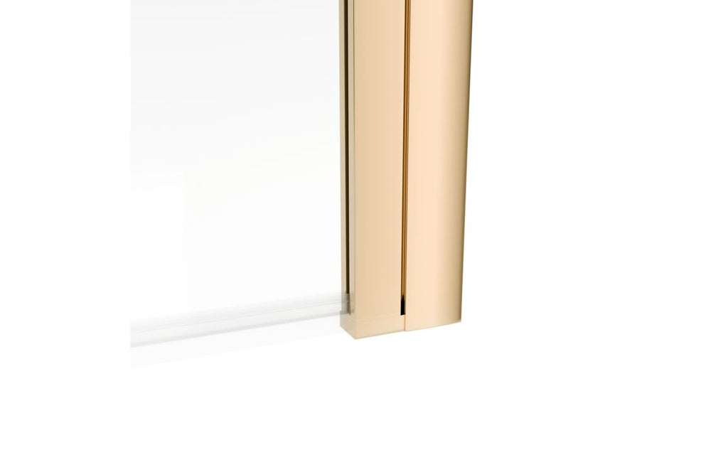 Bath Screen 800x1500mm Single Straight (6mm) - Chrome, Brushed Brass
