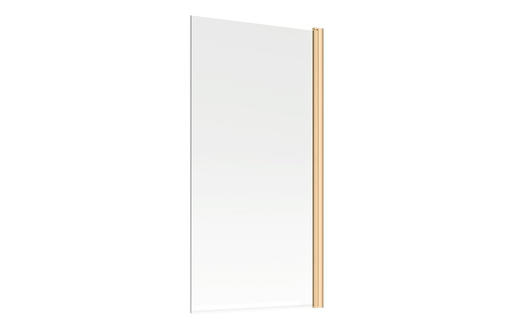 Bath Screen 800x1500mm Single Straight (6mm) - Chrome, Brushed Brass
