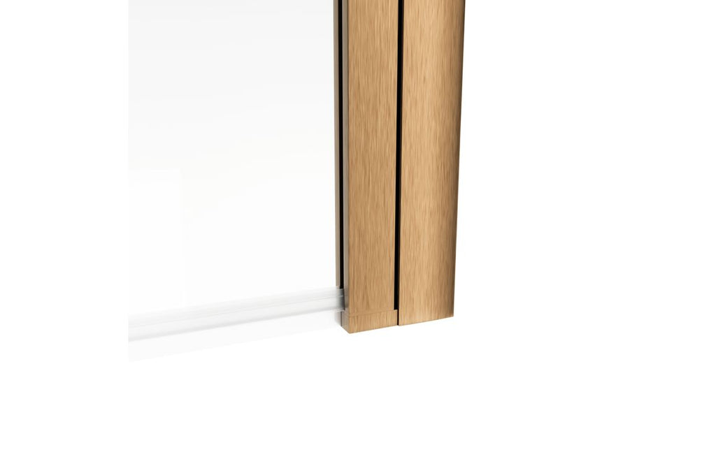 Bath Screen 800x1500mm Single Straight (6mm) - Black, Brushed Bronze