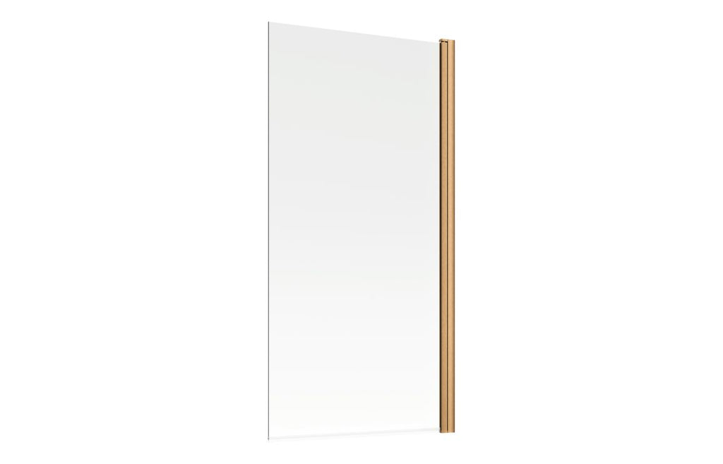 Bath Screen 800x1500mm Single Straight (6mm) - Black, Brushed Bronze