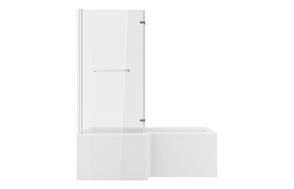 Tunde L Shape SUPERCAST 1700x850 0TH Shower Bath Pack - Chrome