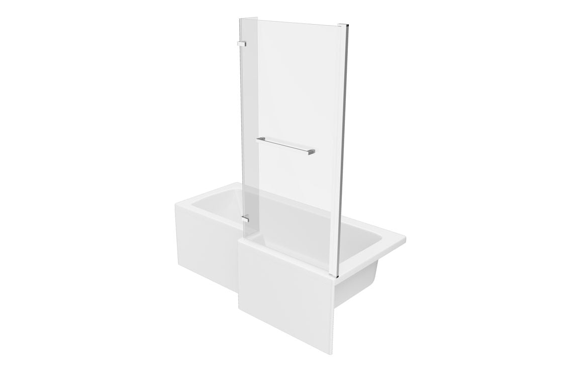 Tunde L Shape SUPERCAST 1700x850 0TH Shower Bath Pack - Chrome