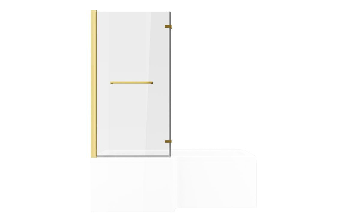 Tunde L Shape 1700x850 0TH Shower Bath Pack - Brushed Bronze