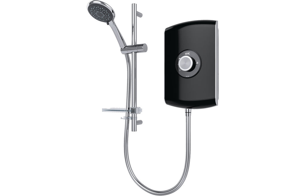 Triton Amore 8.5kw Electric Shower - Brushed Steel, White Gloss, Black Gloss