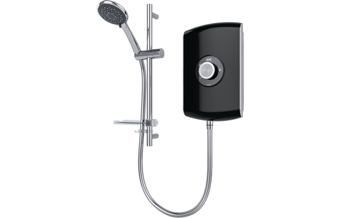 Triton Amore 8.5kw Electric Shower - Brushed Steel, White Gloss, Black Gloss