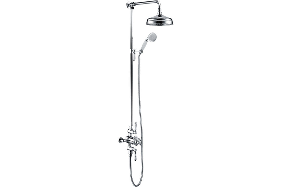 Wicker Two Outlet Thermostatic Shower Kit - Chrome, Brass
