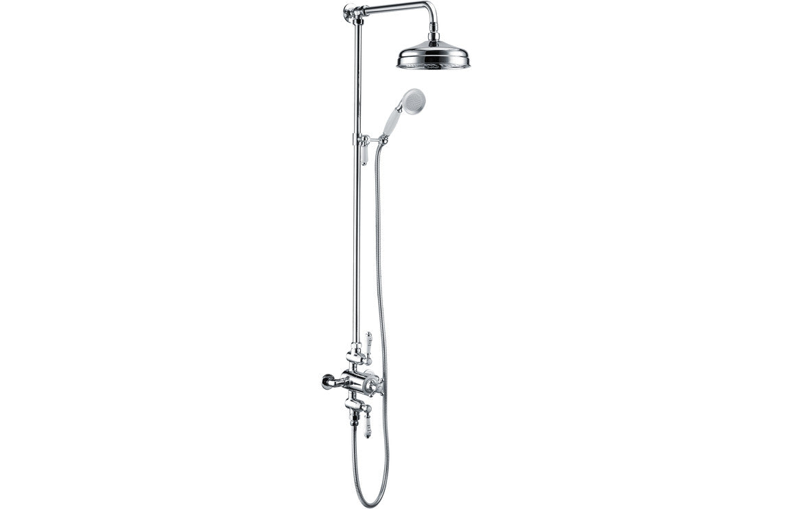 Wicker Two Outlet Thermostatic Shower Kit - Chrome, Brass