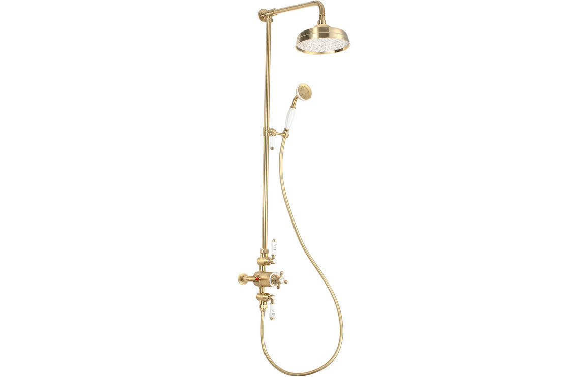 Wicker Two Outlet Thermostatic Shower Kit - Chrome, Brass