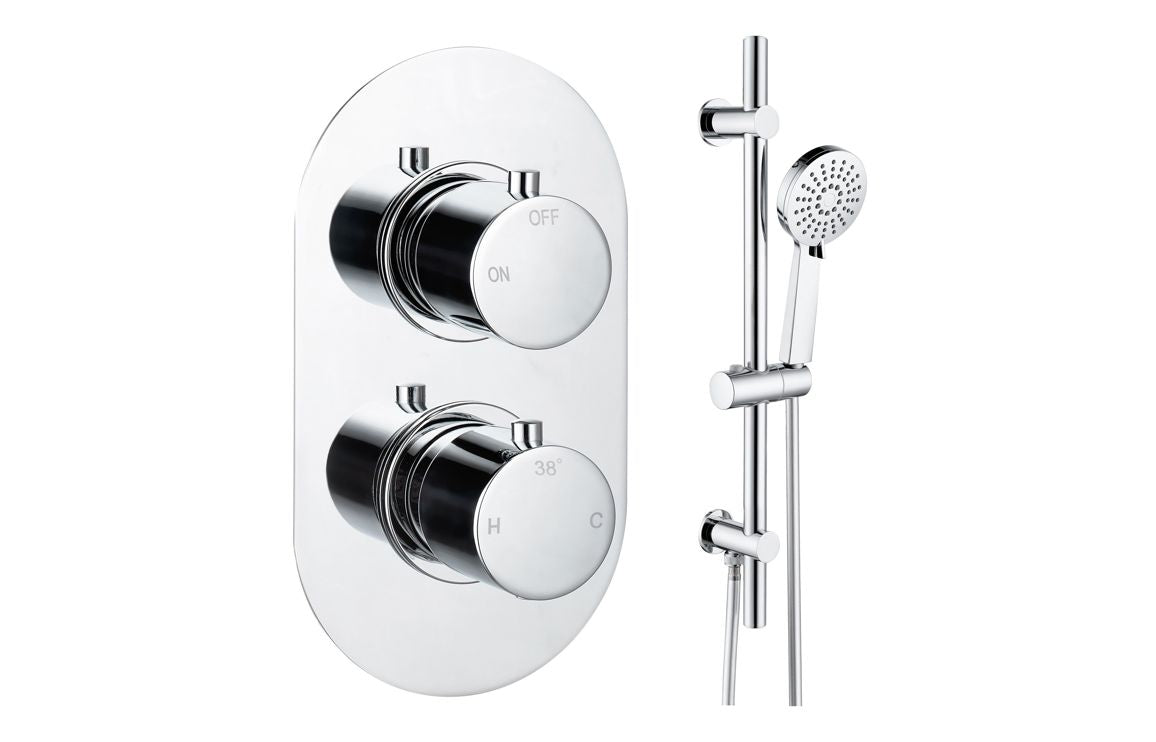 Vira Round Shower Valve & Kit - Brass, Black, Bronze, Chrome