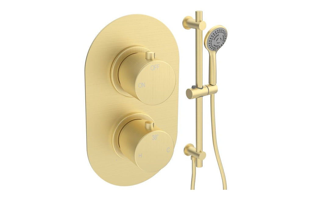 Vira Round Shower Valve & Kit - Brass, Black, Bronze, Chrome
