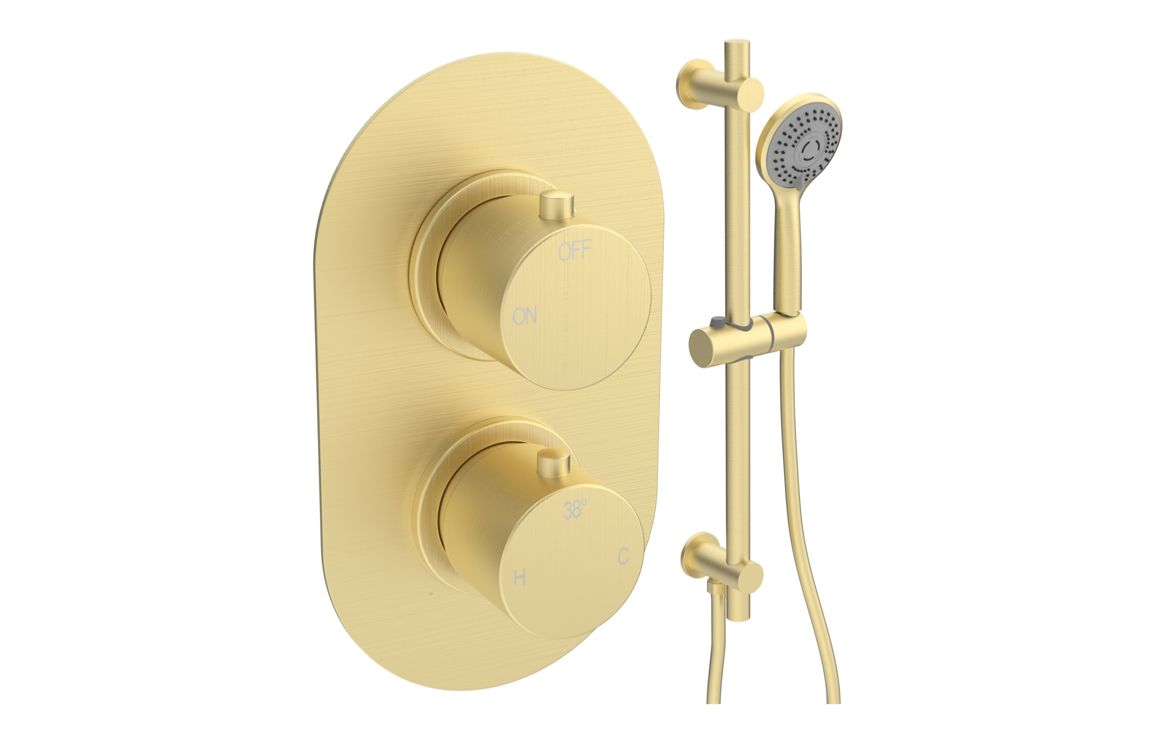 Vira Round Shower Valve & Kit - Brass, Black, Bronze, Chrome