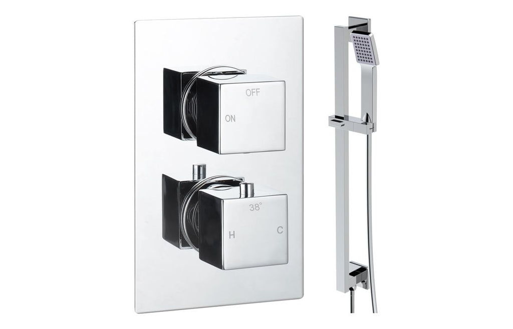 Smick Square Shower Valve & Kit - Brass, Black, Chrome, Bronze