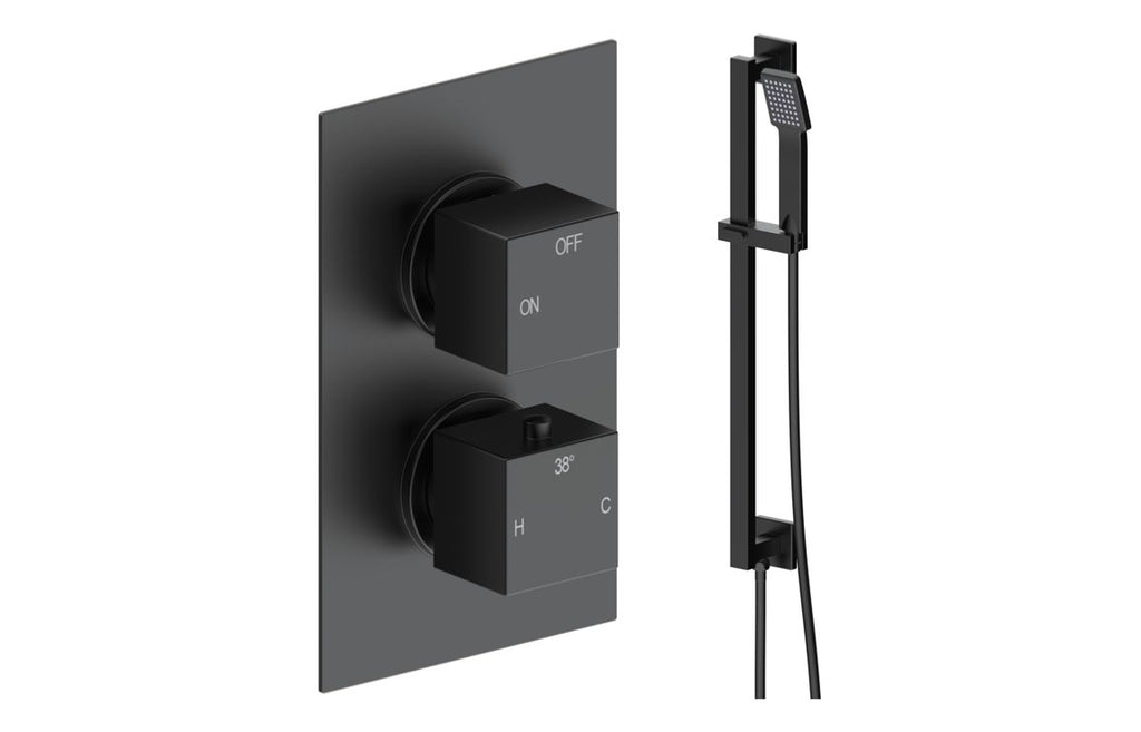 Smick Square Shower Valve & Kit - Brass, Black, Chrome, Bronze
