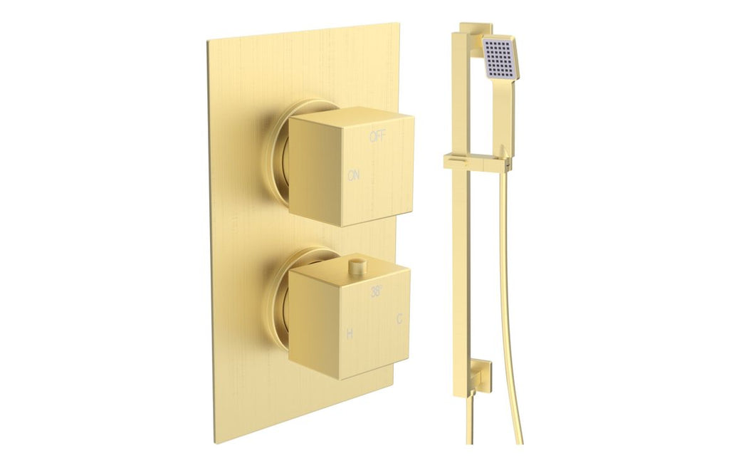 Smick Square Shower Valve & Kit - Brass, Black, Chrome, Bronze