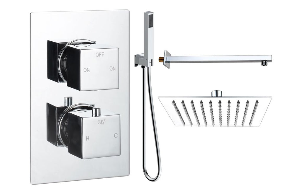 Smick Square Shower Valve & Kit - Brass, Black, Chrome, Bronze